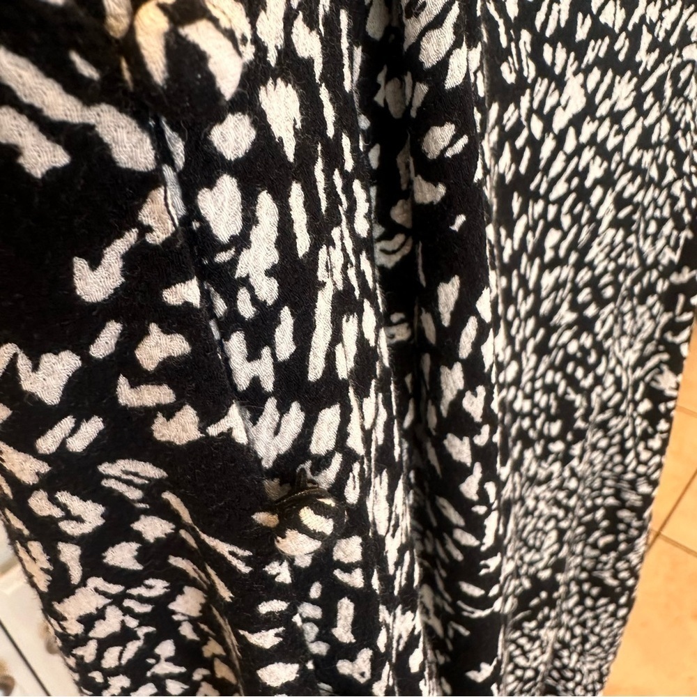 Free People Black White Looking for Love Short Sleeve Midi Dress Size 4 - Picture 6 of 12